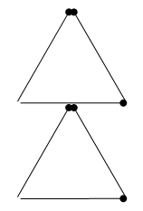 Degtukai - iš dviejų trikampių keturi