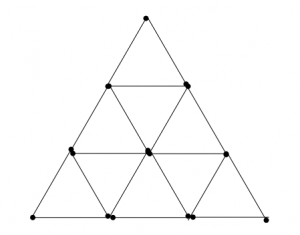 Degtukai - iš trylikos trikampių septyni trikampiai